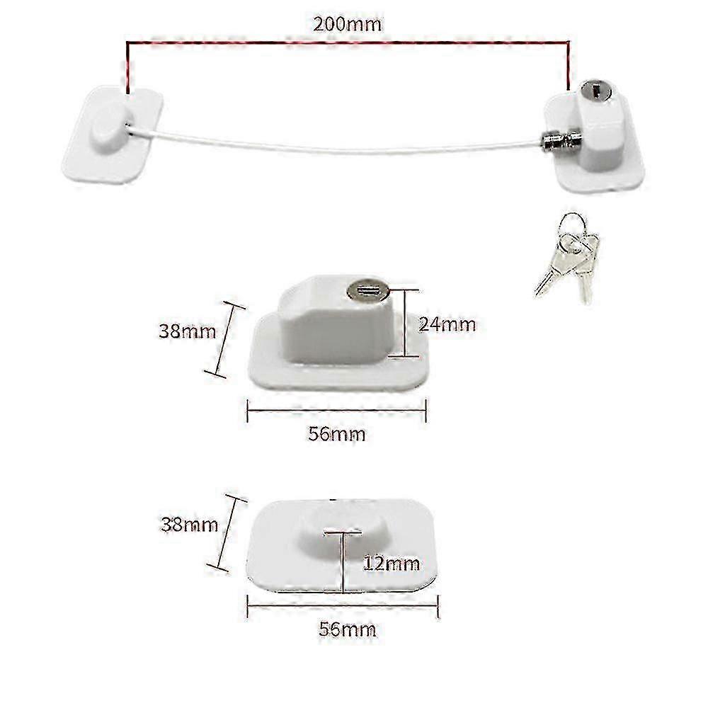 Kids Safety Lock With Keys Safety For Refrigerator Cabinet Window Drawer