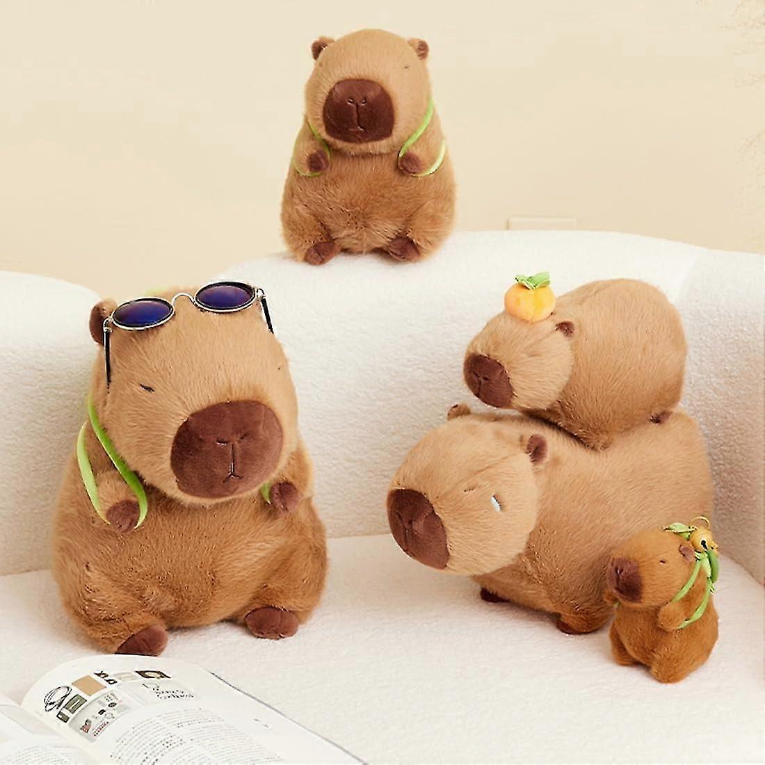 Capybara Plush Toy,25cm Capybara Carrying Turtle Realistic Soft Capybara Toy Stuffed Plushies,capybara Stuffed Animal,capybara Soft Doll Capybara Plus