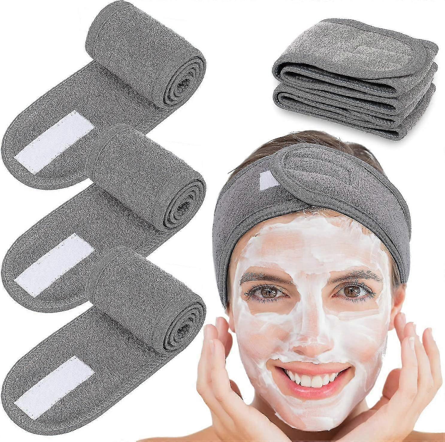4 Pcs Spa Facial Elastic Makeup Headband