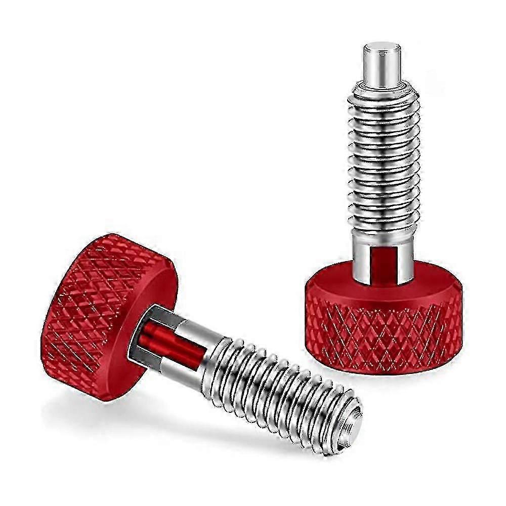 2 Packs Red Hand Retractable Spring Plunger With Knurled Handle M6 Type Quick Release Pins For Roll