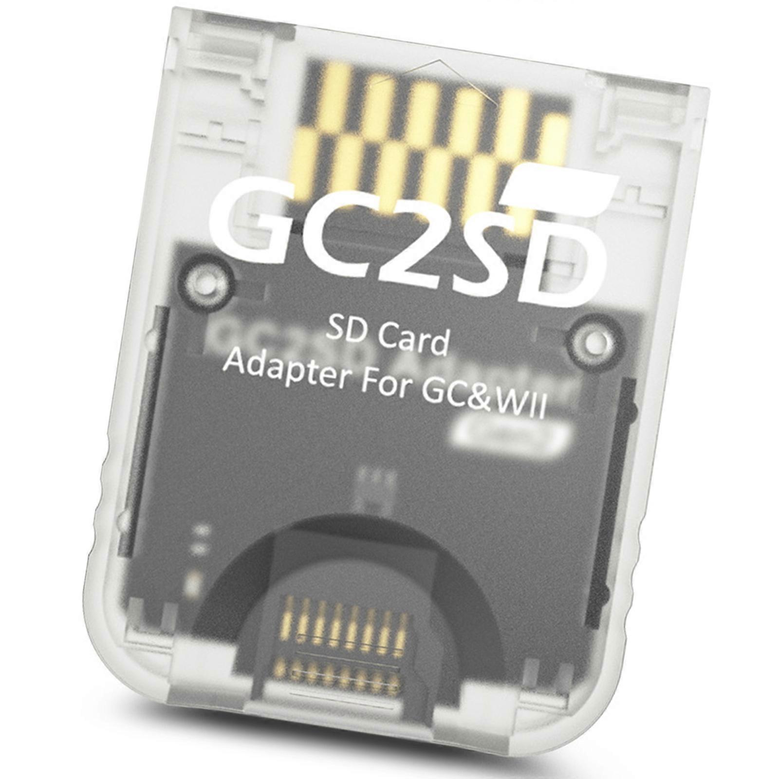 Transparent TF Card Reader Game Memory Card Adapter TF Card Adapter Game Accessories for GC2SD Gen2 Console Multicolor