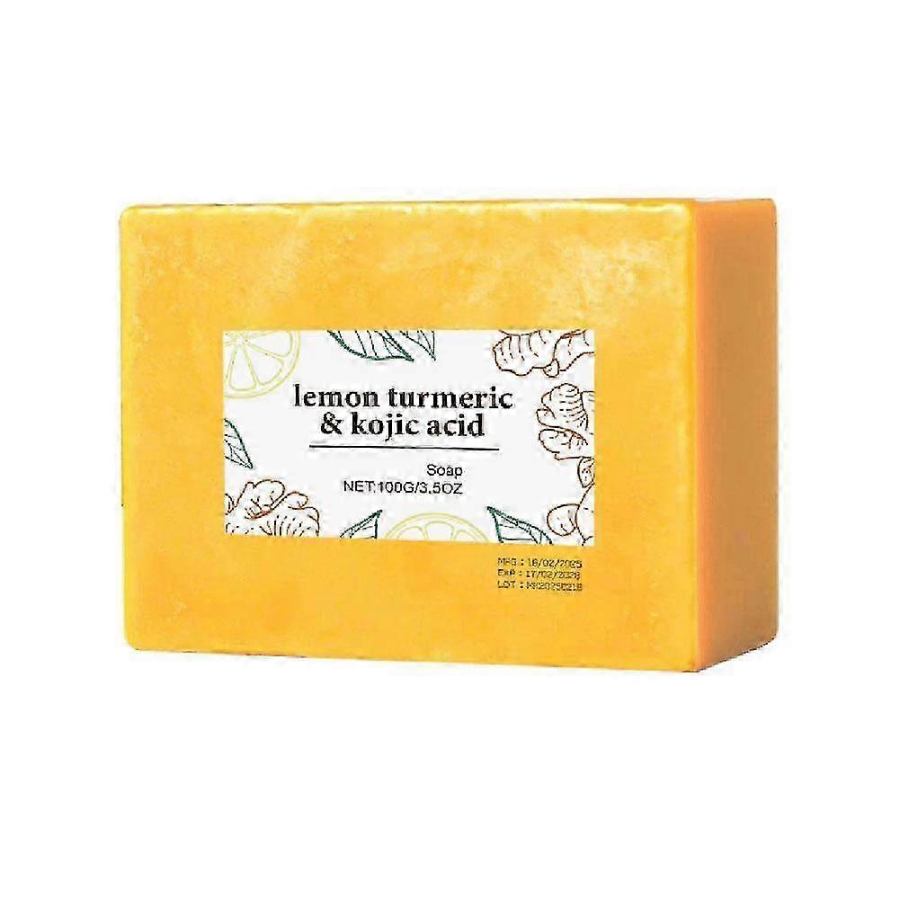 صابون حمض الكركم كوجيك ، صابون تفتيح مضاد للشوائب للعناية بالوجه والجسم ، 100 جرام ، 1 قطعة