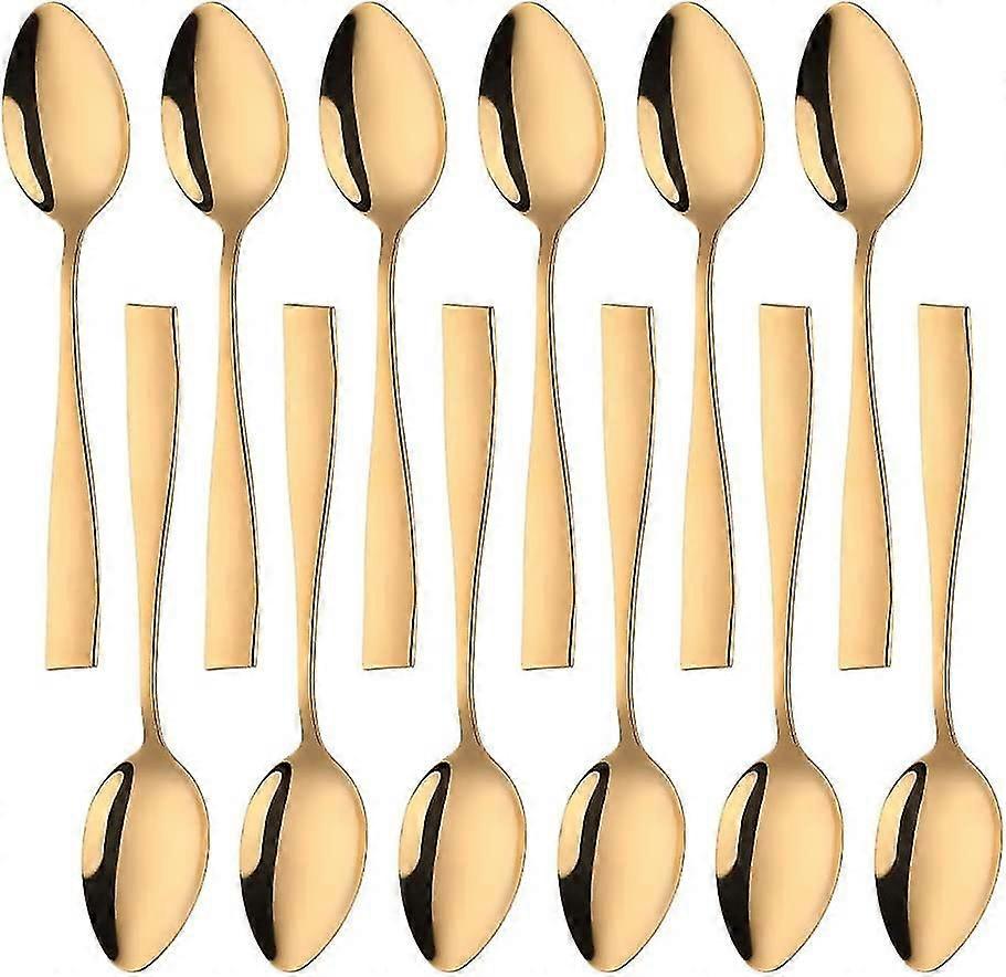 Dessert Spoons, 12-pack, Gold