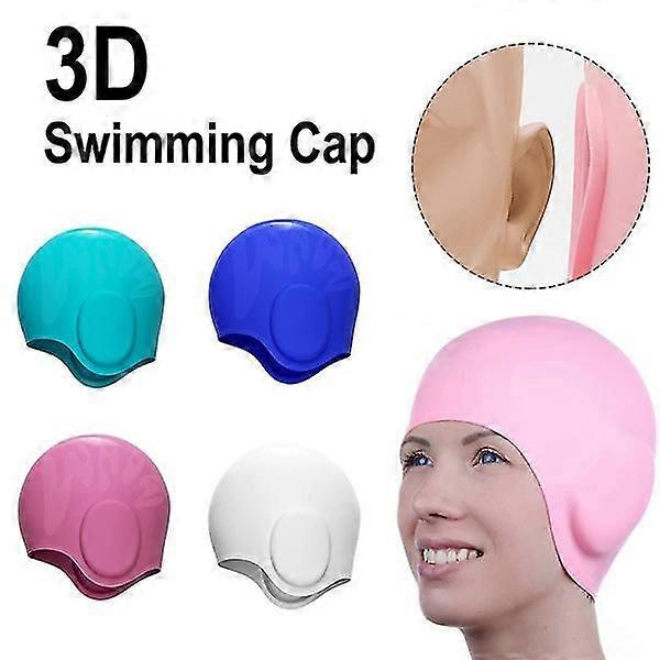 5st Badmössor Öronskydd 3D - Badmössa Vattentät