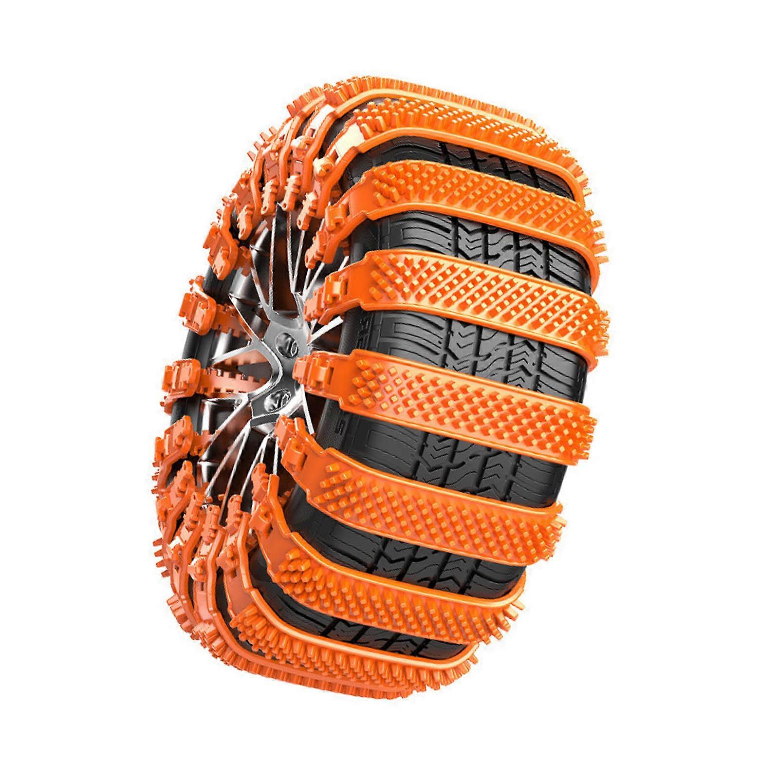 Pack of 10 Permanent Flexible TPU Against Slip Tire Fetters Worldwide Automobiles SUVs Wintry Cold Silty Terrain Pull Answer Multicolor