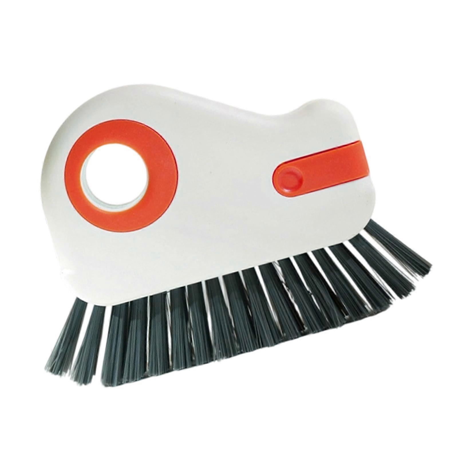 Two In One Window Washer With Angled Brush Head And Soft Fibers Safe For Delicate Glass Front  Orange