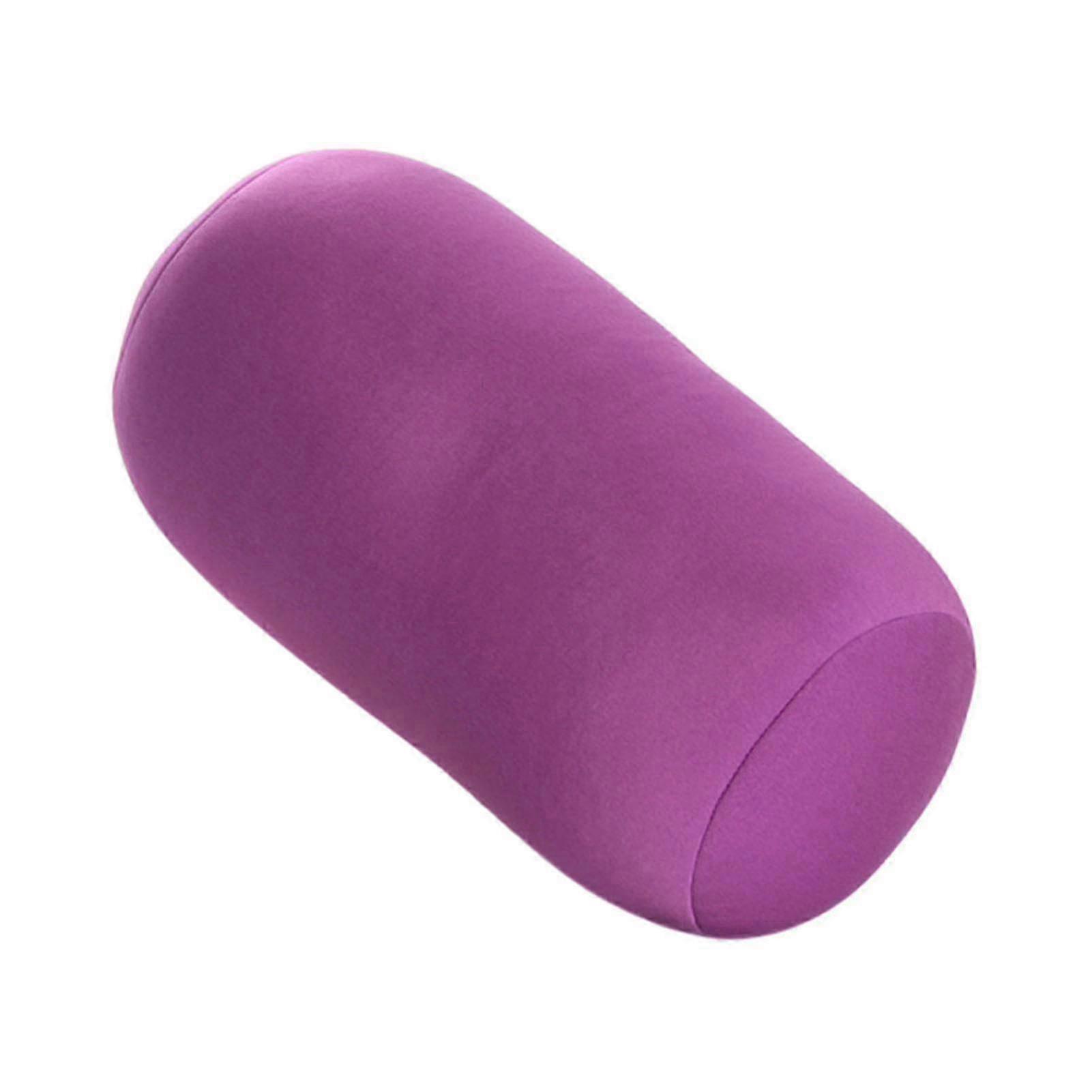 Cylindrical Pillow Built-in Foam Particles Microbead Roll Pillow Stuffed Sofa Cushion Bedroom Sleep Throw Pillow Neck Head Back Support Rest Pill