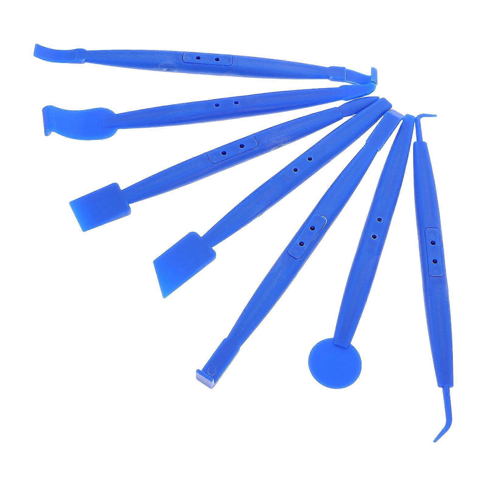 7Pcs Car Edge Trim Tools Kit for Auto Vinyl Wrap Application Plastic Blue