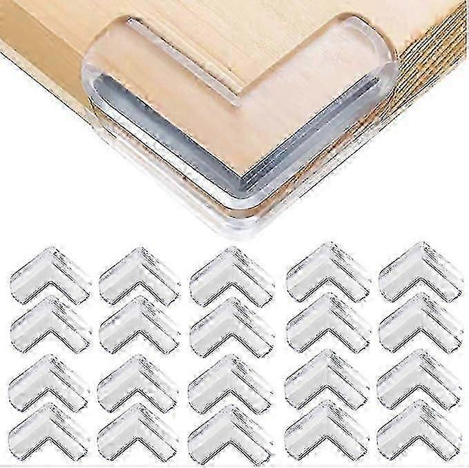 واقيات ركن الأمان الحراس ، 20 قطعة ركن أمان تدقيق الطفل حماية زاوية الأثاث الشفاف ، واقيات زاوية الطاولة الناعمة للأطفال لتشيل