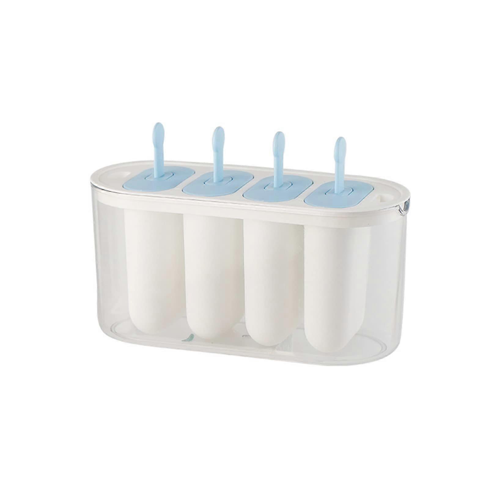 Food Grade Silicone Ice Pop Mold with Easy Release and Drip Guards for Kids, Blue