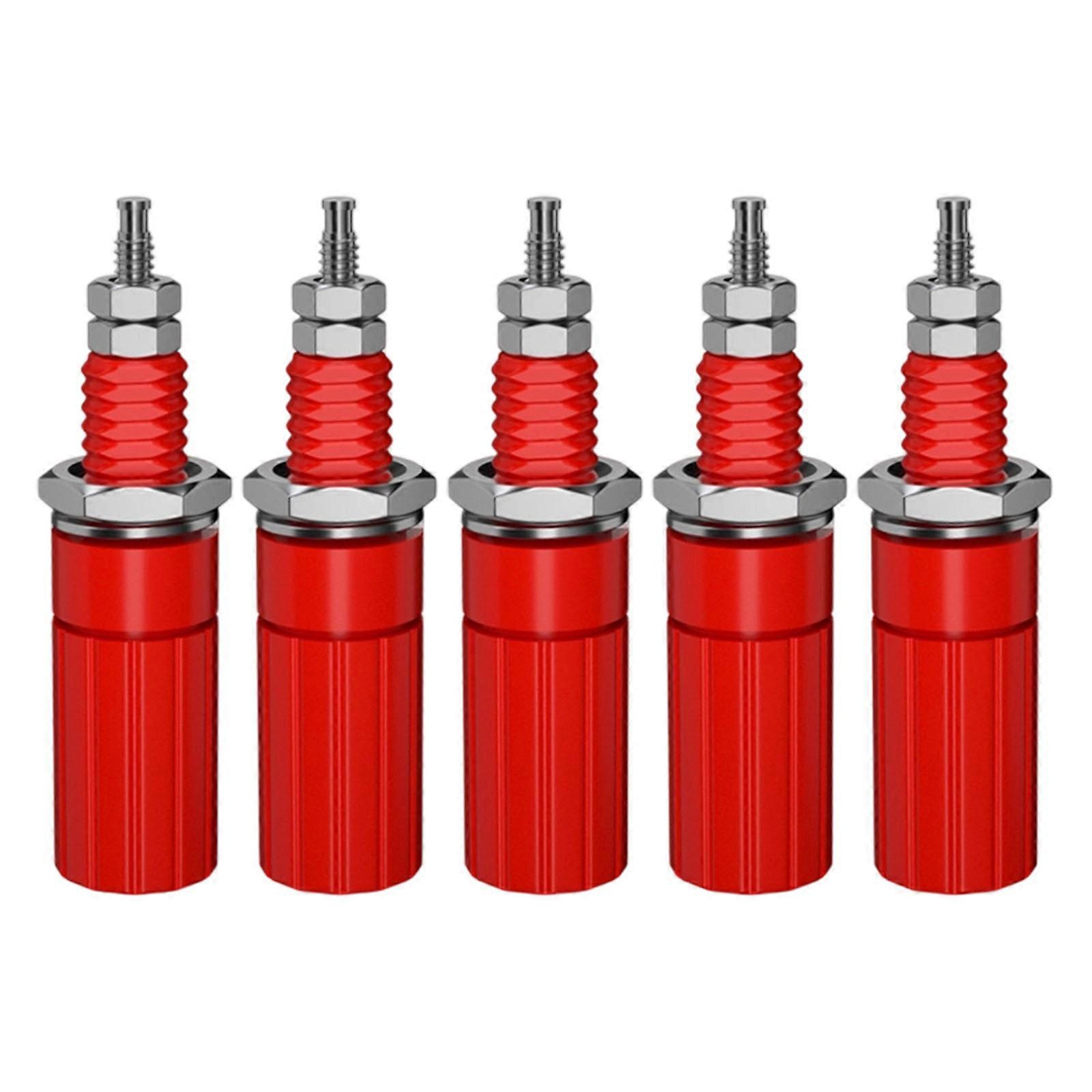 Professional Banana Jacks Terminals Universal Binding Posts set For Studio Monitors Power Amplifiers & Electrical Testing  Red