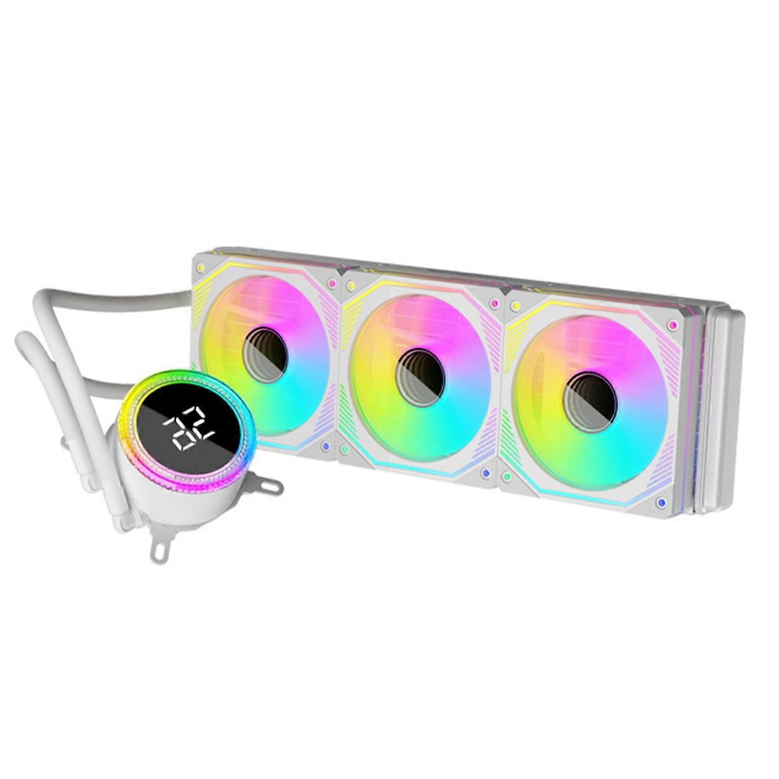 360mm Liquid CPU Lüfter ARGB PWM Lüfter, Wasserkühlung Lüfter für AM5 AM4 LGA1700/1200/115X Weiß