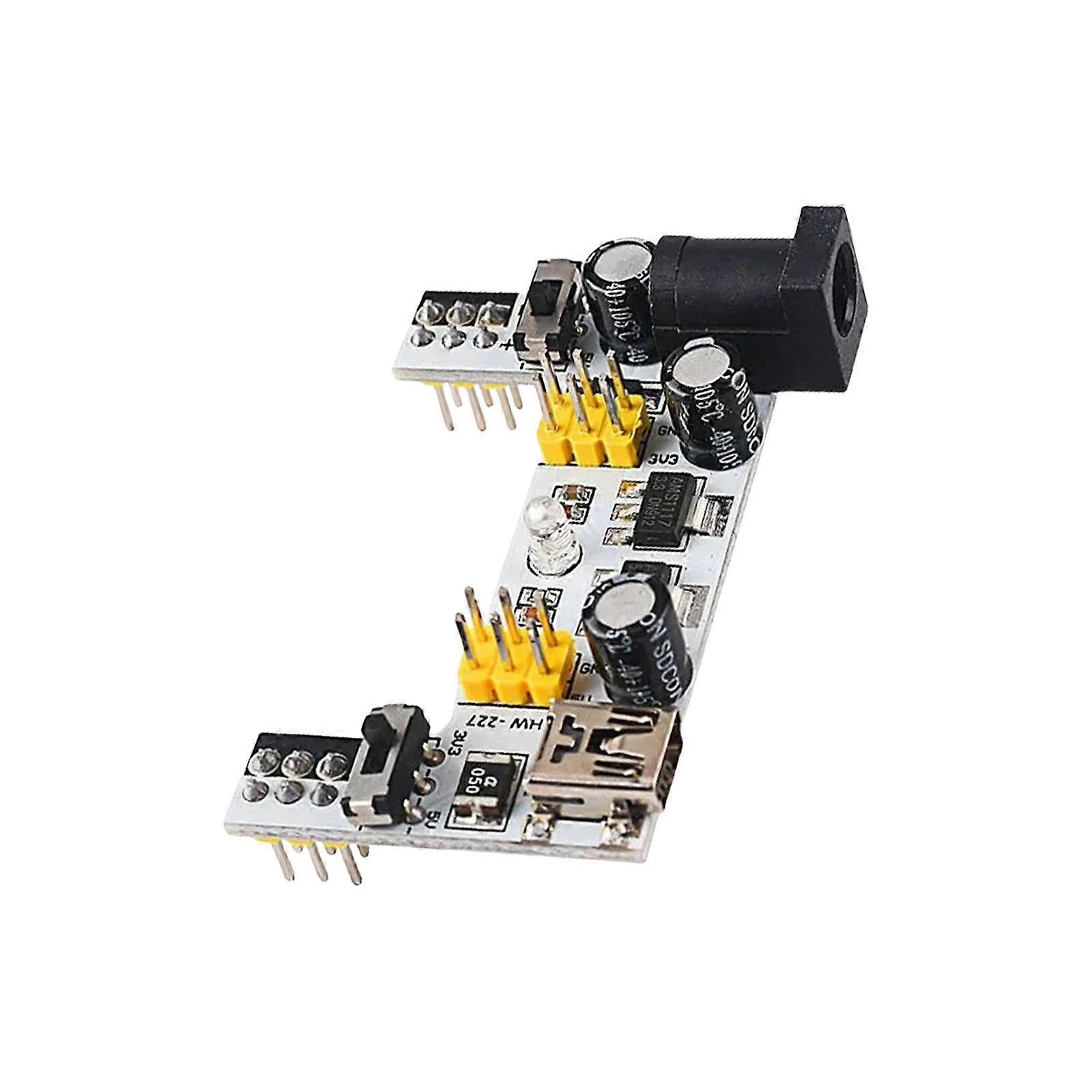 MB102 Breadboard Power Supply Module 2 Way 3.3V 5V MB102 Solderless Bread Board Breadboard Dedicated Power Module Multicolor