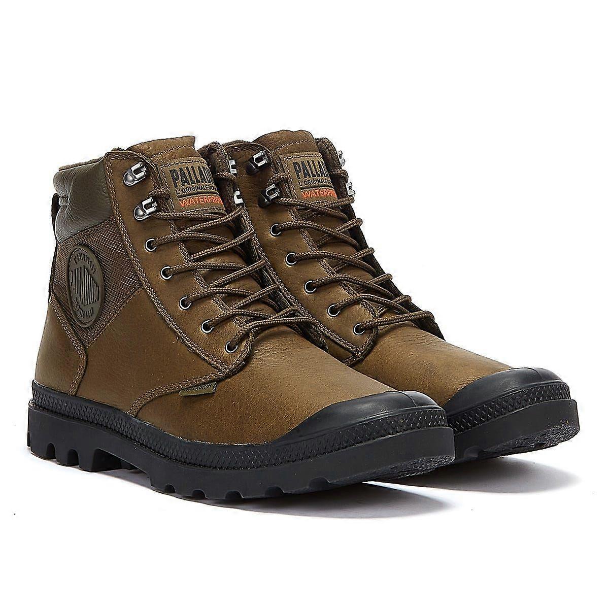 Palladium Pampa Shield WP+ LTH Mens Olive Boots