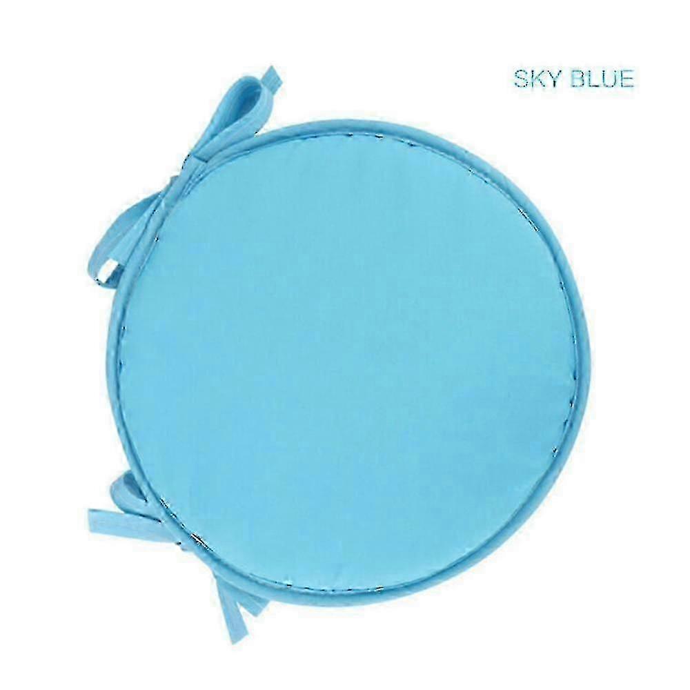 Round cushion for home chairs 30cm soft pad with straps