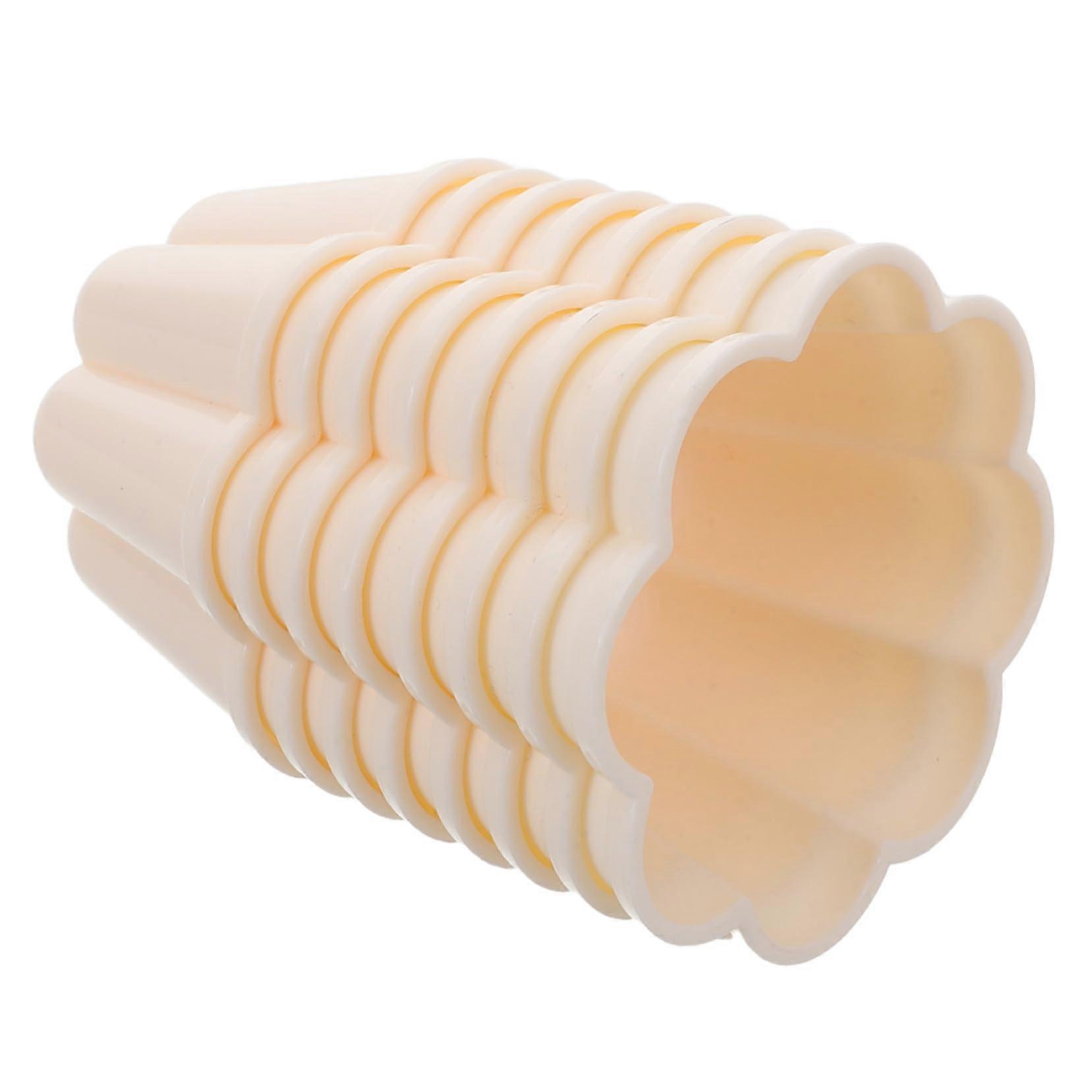 8pcs Flower Pudding Molds Plastic Jelly Cake Custard Basins for Kitchen Baking and Freezing