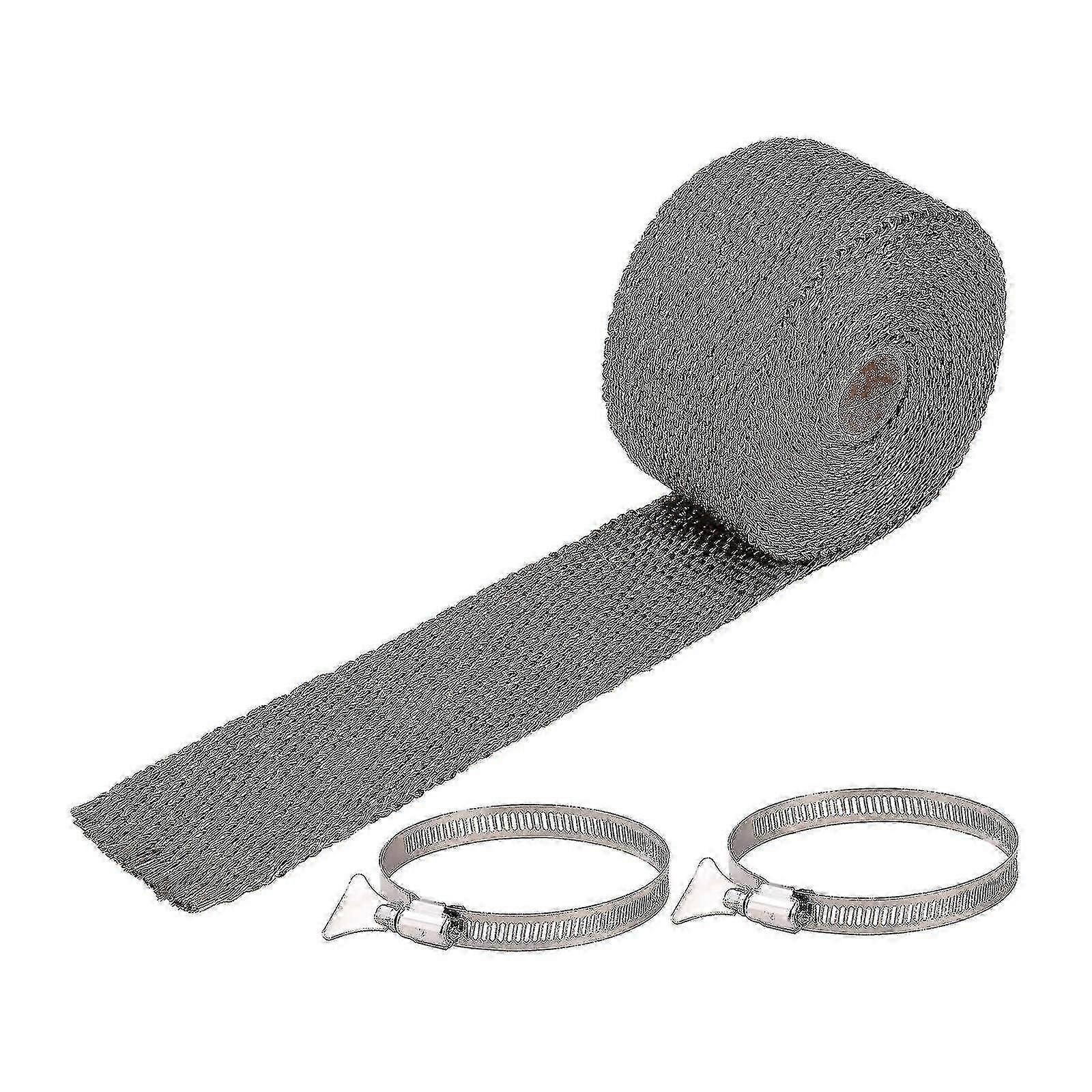 التفاف الأنابيب للحريق مع 2 مقاطع - شريط مدخنة مضاد للحروق لعزل الأنابيب وحماية مداخن الفرن