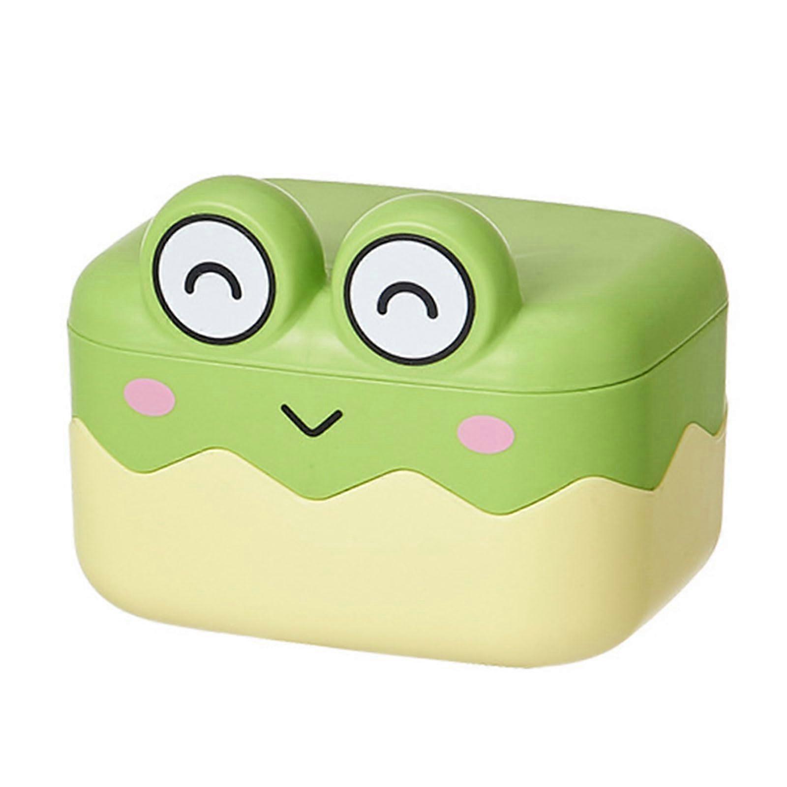 Soap Dish with Drain Slots and Splash Guard, Double Tray for Quick Drying in Bathroom or Dorm