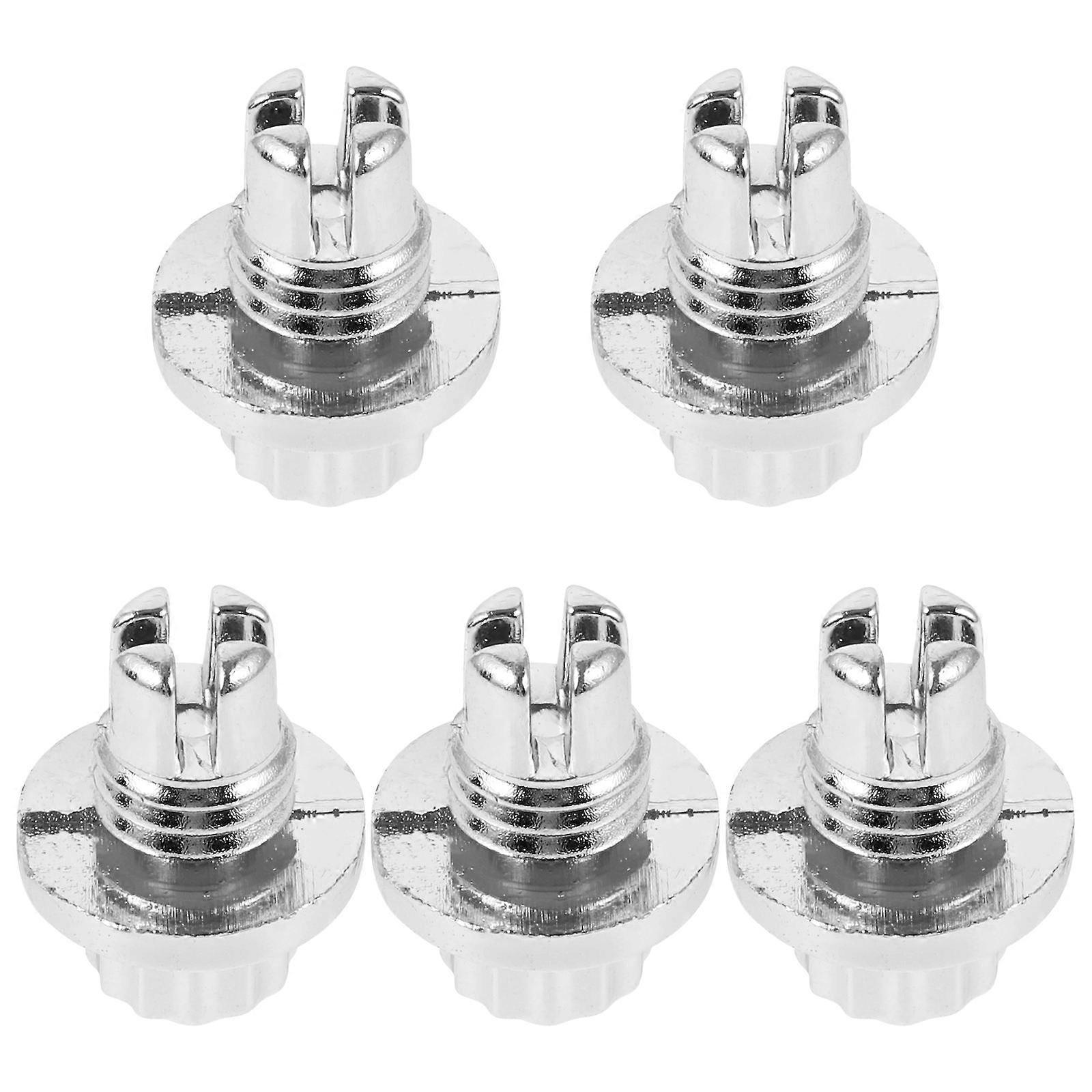 5Pcs Car Wheel Tire Lug Nuts for Tire Use Silver Plastic Replacement Set