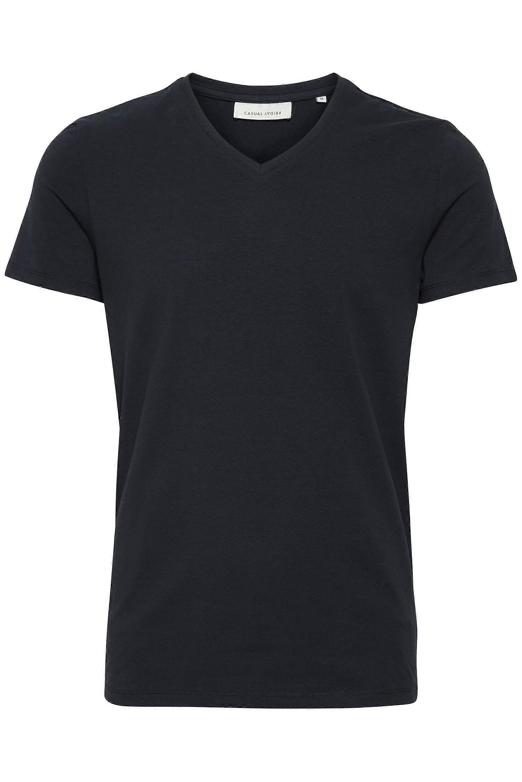 Men's CASUAL FRIDAY V-Neck Tee Solid Short Sleeve Essential LINCOLN