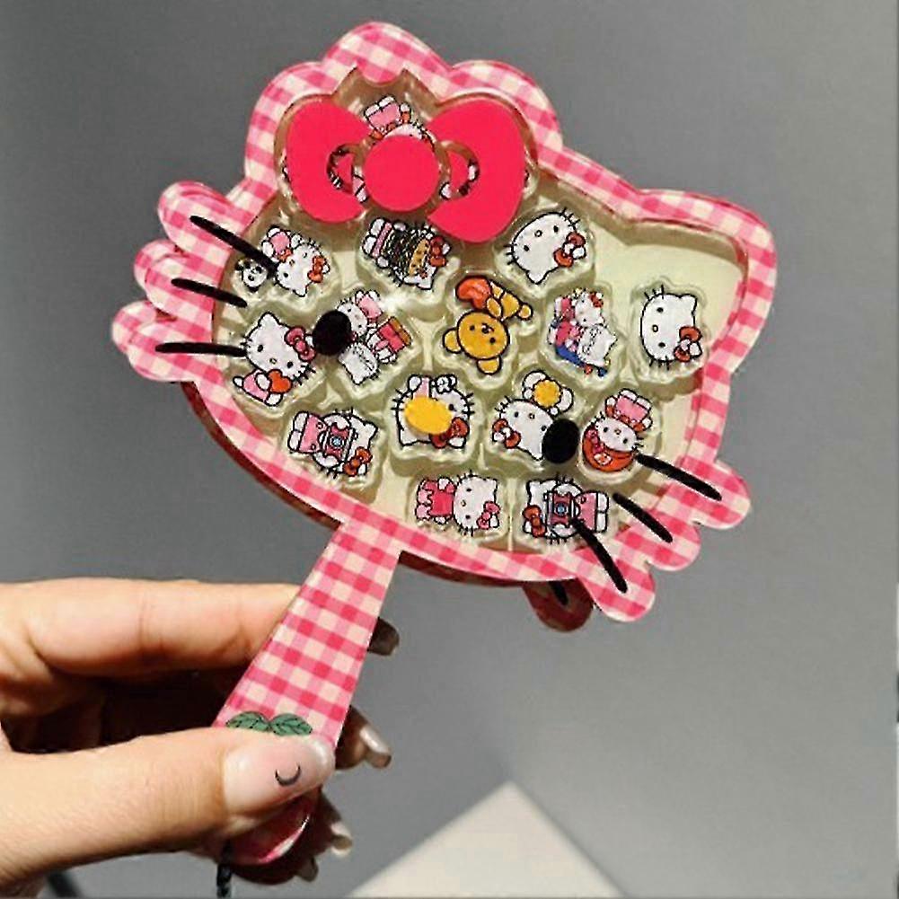 Cute Shake Design Mirror with Changeable Patterns Portable Vanity Compact for Girls