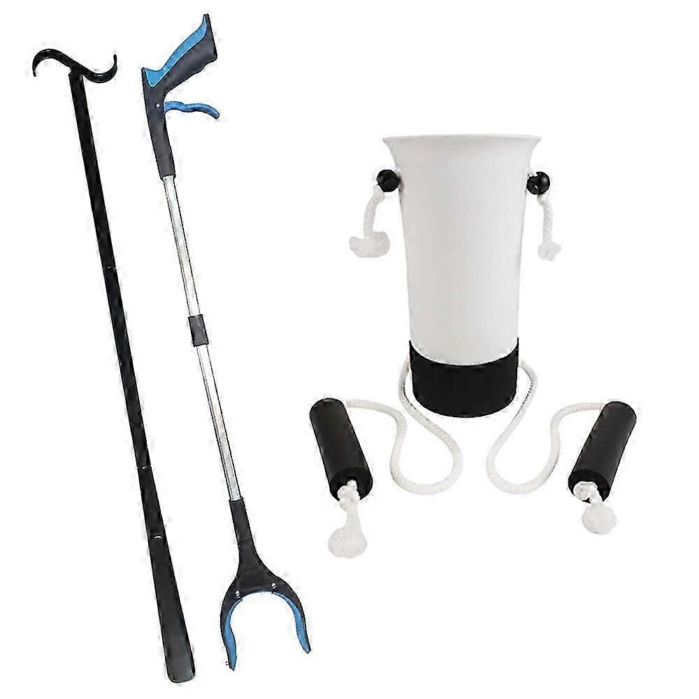 3Pcs Hip Replacement Recovery Kit with Sock Aid Long Handle Shoe