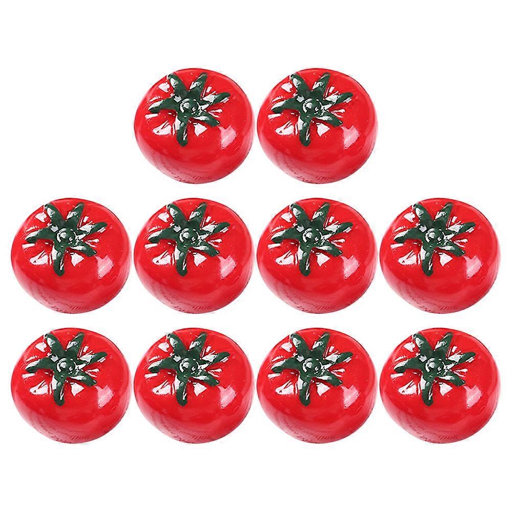 10Pcs Artificial Tomatoes Fake Vegetable Miniature Fruit Model in Resin Simulation