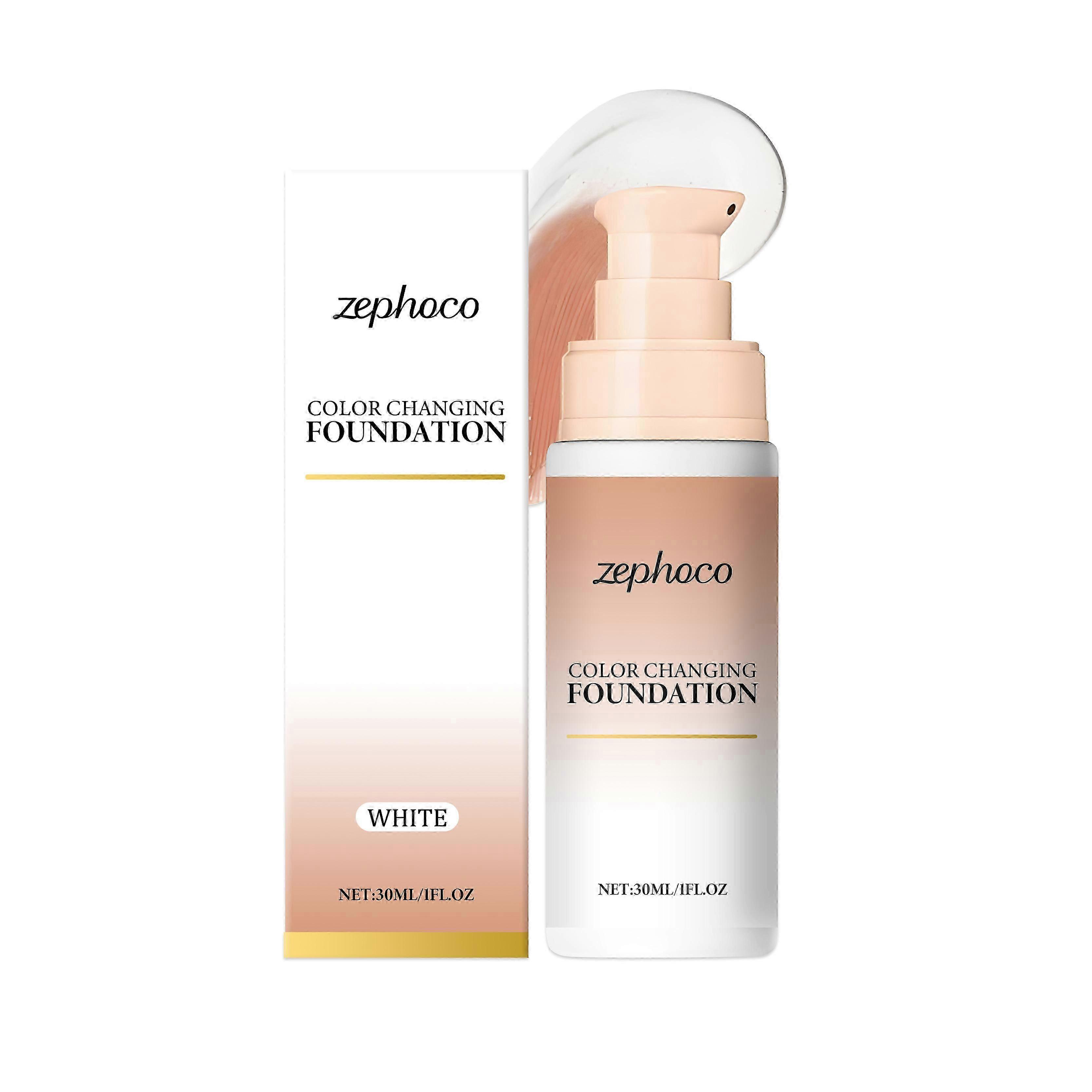 Zephoco White Temperature-Adjustable Concealer Foundation Cream Has A Light Texture That Adheres To The Skin, Maintains A Long-Lasting Makeup Effect,