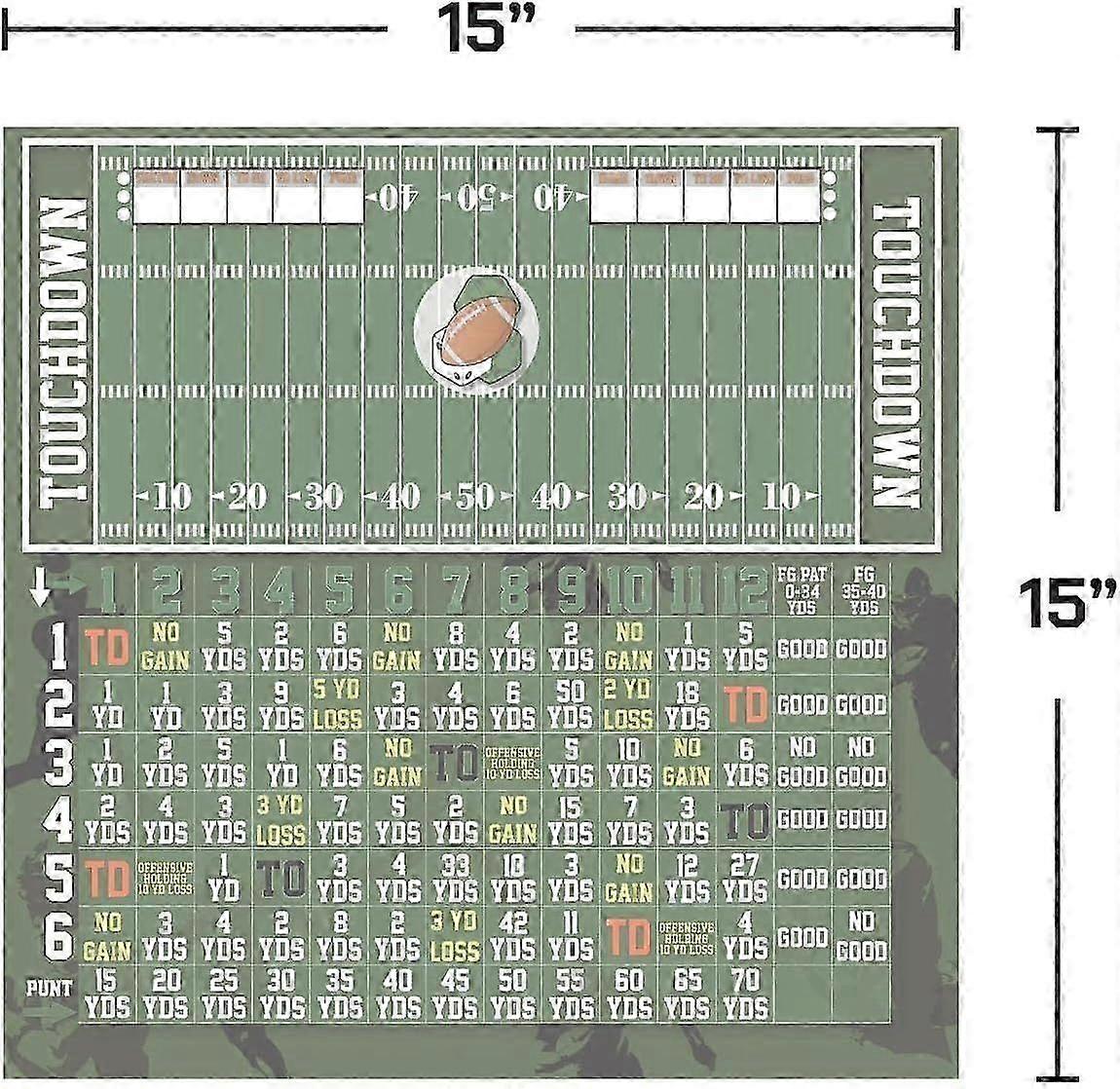 Football Dice Game,Fun Wooden Tabletop Board Game for Family Game Night, Icebreaker, and Parties,Travel Knuckle Touchdown Toy with 3 Dice, f