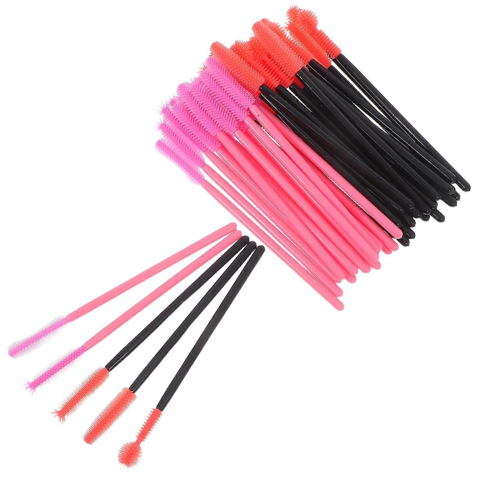 Mascara Silicon Eyelash Brush for Cleaning Use 50Pcs Disposable Set