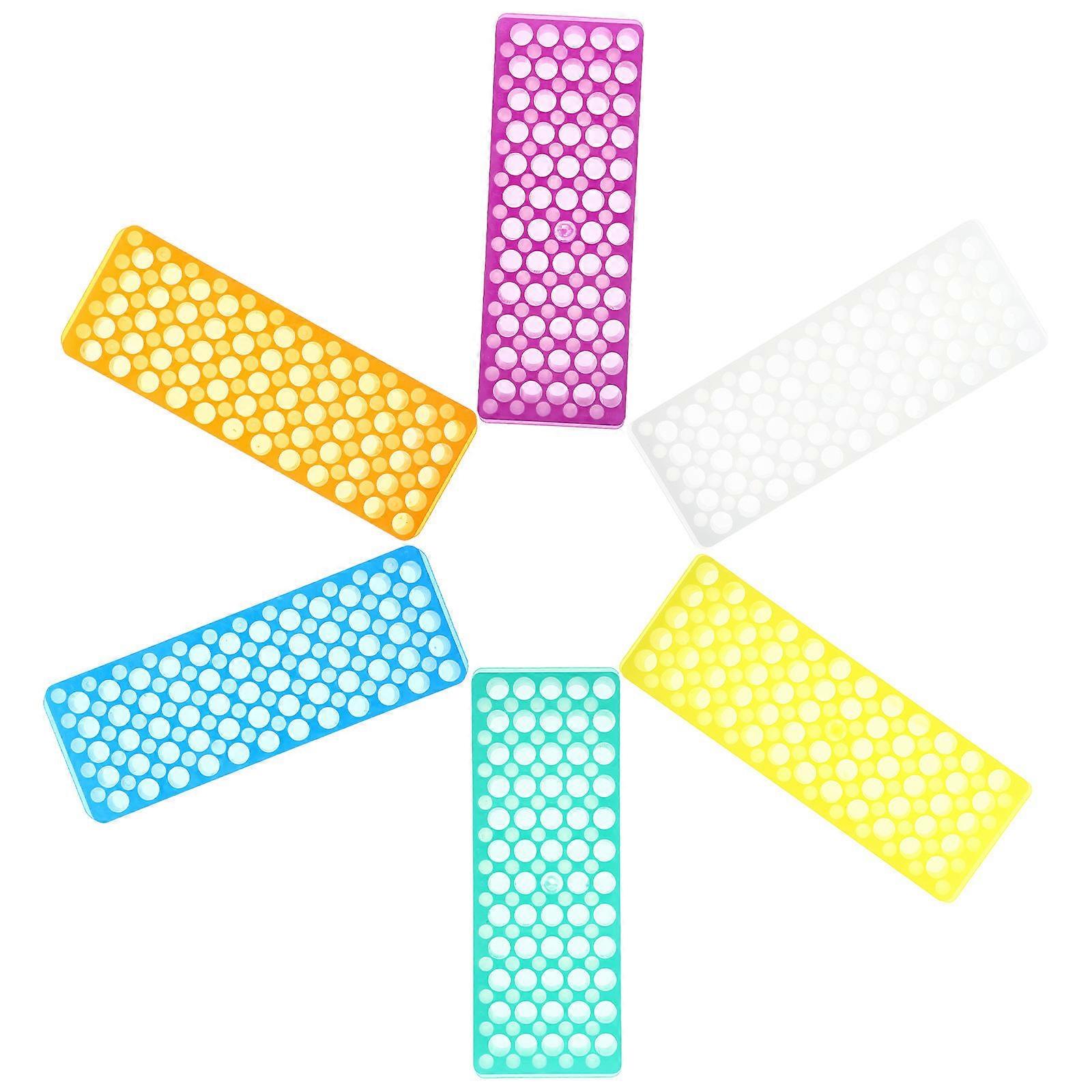 Assorted Color Test Tube Holder Plastic Rack 6Pcs for Sample Storage