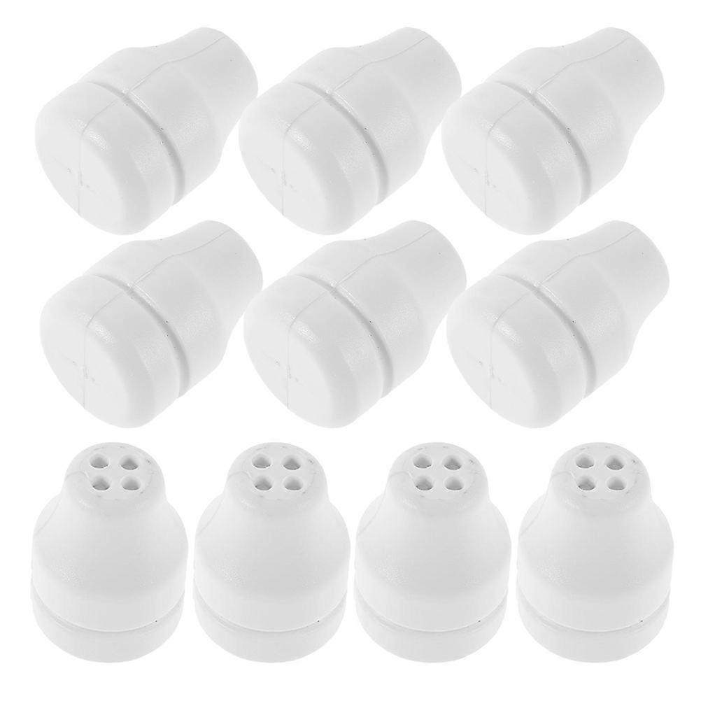 White Plastic Blind Cord Pull Knobs for Window Accessories 10Pcs Pack