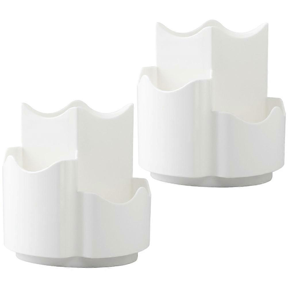 Cosmetic Brush Container Makeup Brush Holders for Storage 6Pcs White