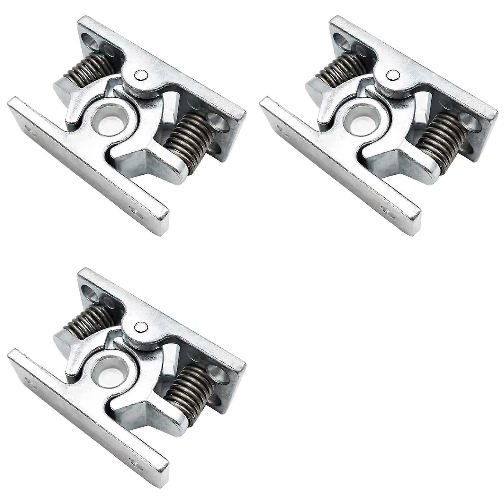 3Pcs Spring Loaded Door Easy Lock Stop Catch Release Clamp Double Roller Catch (Mp-3)