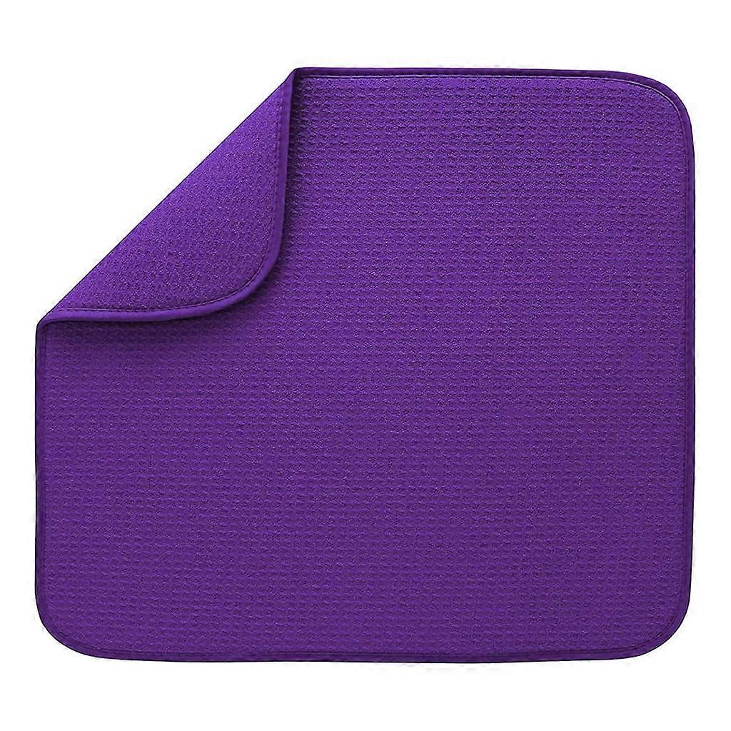 Absorbent Dish Drying Rack Pad Microfiber Dish Drying Mat Kitchen Counter Mat Multipurpose Table Pad for Tableware Pans