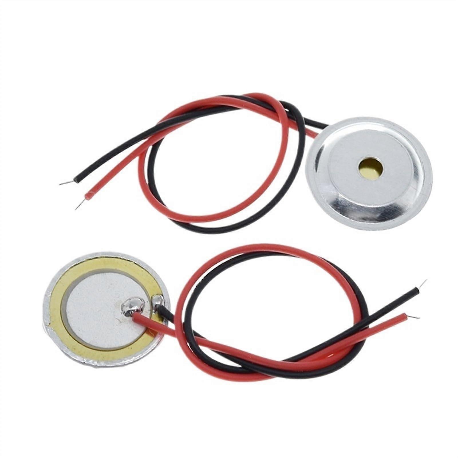 10 Pcs Piezoelectric Ceramic Buzzer Plate 15mm with Aluminum Shell for Clear Dual Alert Sound