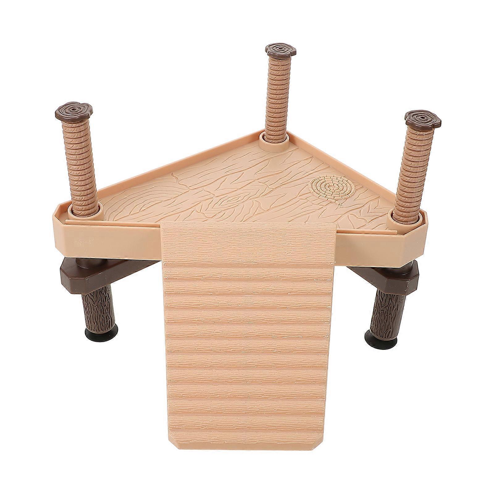 Wooden Turtle Basking Platform Floating Ladder Dock for Aquarium