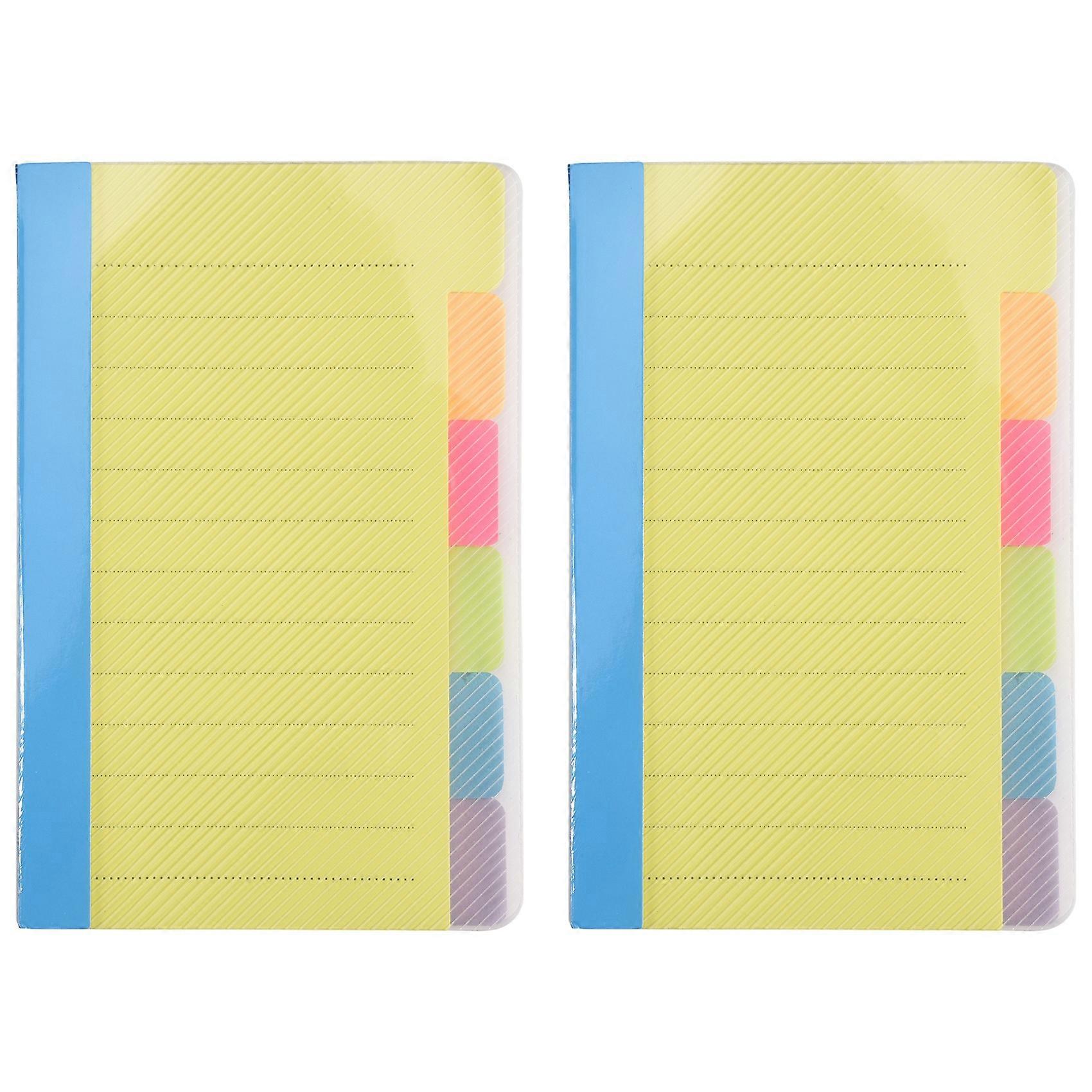Sticky Notes Divider Sticky Notes Tabs ,Tabbed Self-Stick Lined Bright Colors Notepad, 4X6Inch,2 Pc