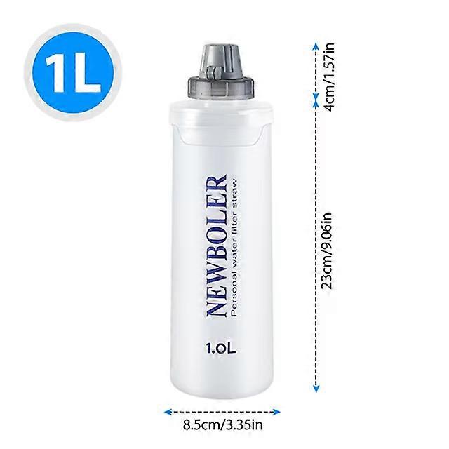 בקבוק מים מתקפל TPU רך חיצוני ספורט מים תיק בקבוק מים מתקפל 1 ליטר לריצה קמפינג BPA חינם