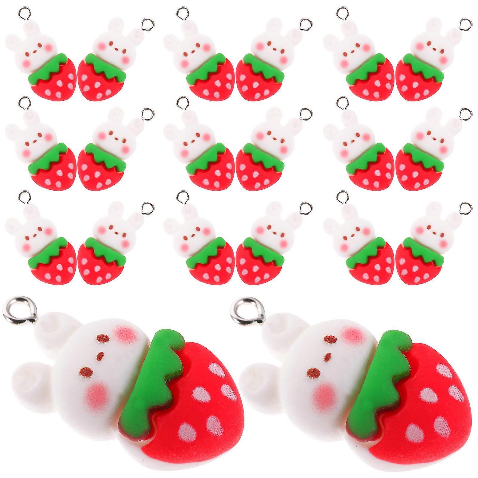 DIY Jewelry Making Resin Rabbit Charms 60Pcs Assorted Color Pack