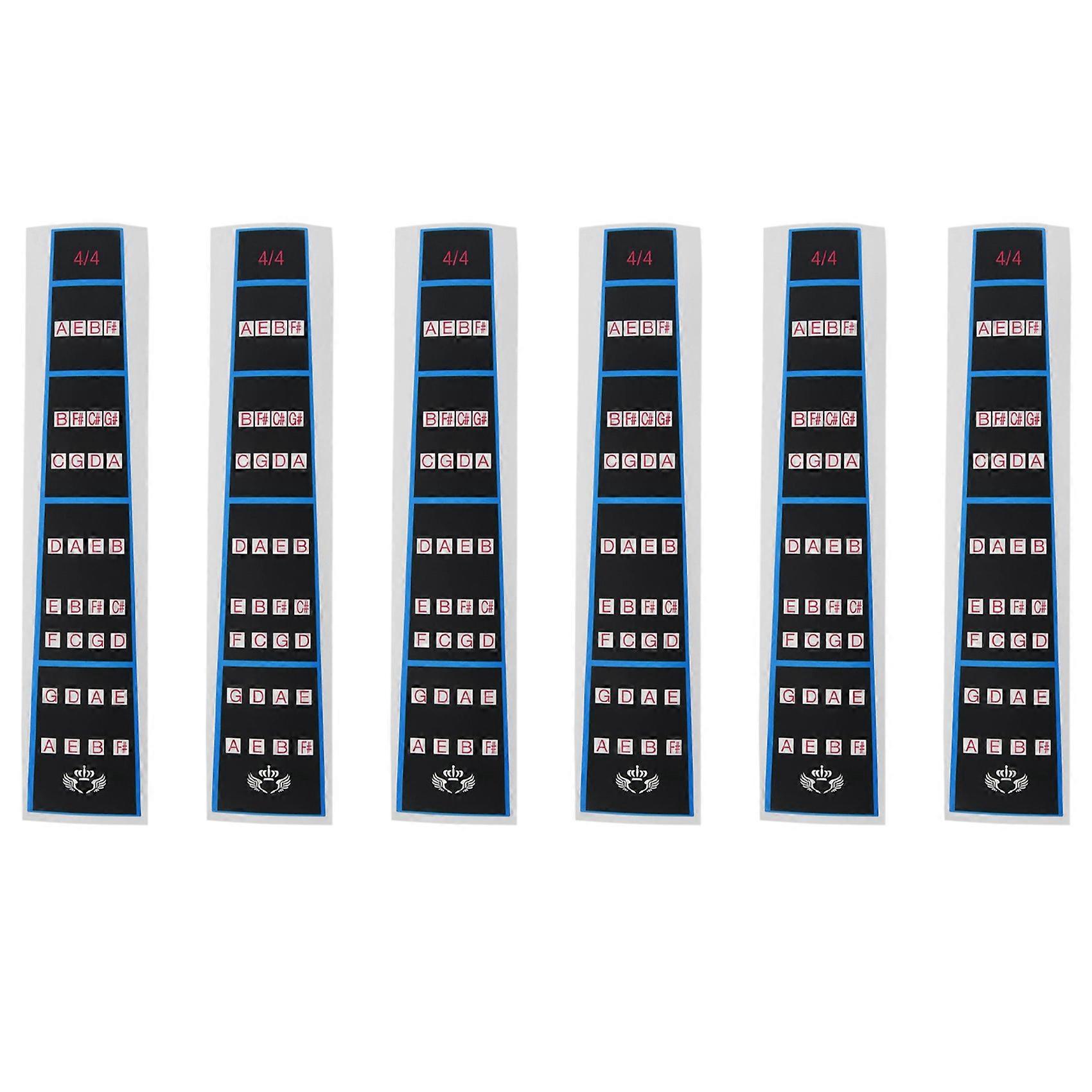 6X Violin Finger Guide /Fingerboard Sticker Fret Guide Label Finger Chart for Size 4/4