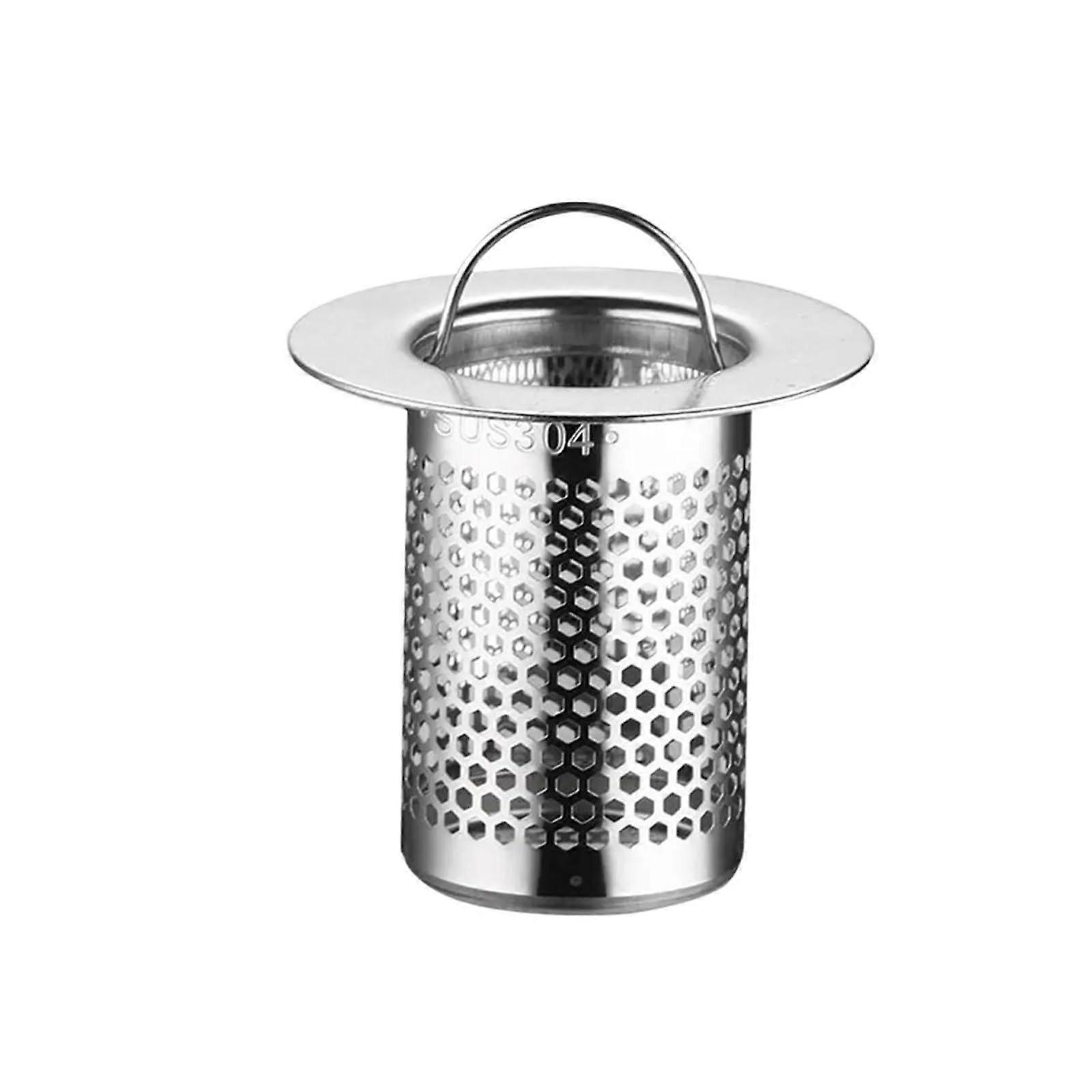 Stainless Steel Floor Drain Filter Mesh With Handle Anti Clog Hair Trap Bathroom Shower Leak Net Strainer Kitchen Sink