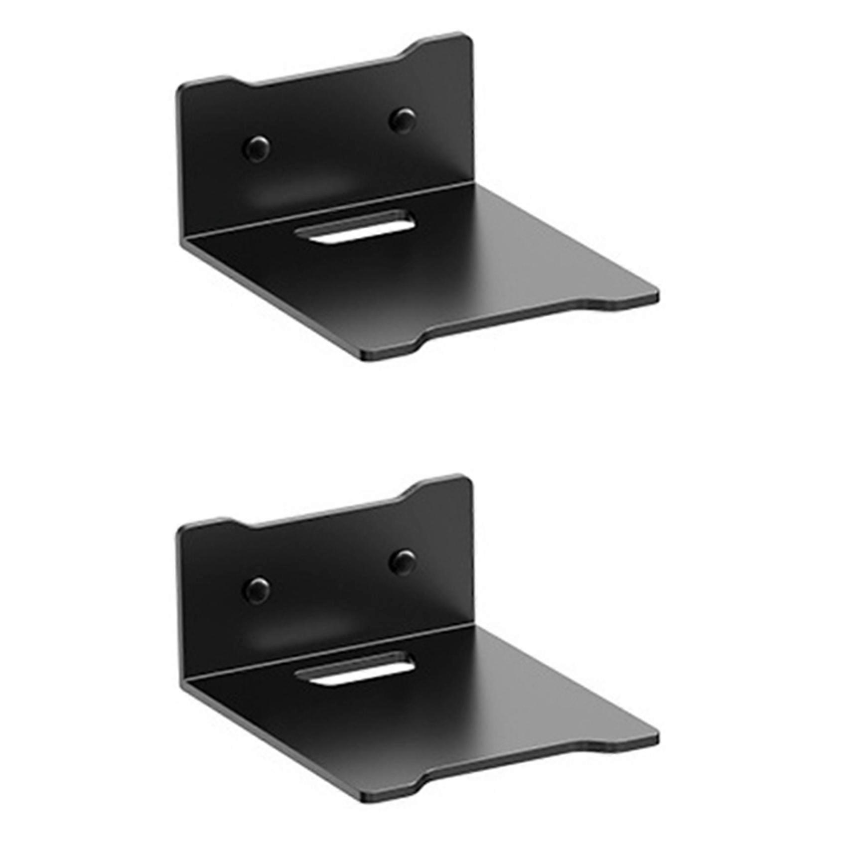 2X Wall Shelf Holder Floating Shelf Stand Wall Mount Storage Rack for TV Projector Speaker Camera Router, Small