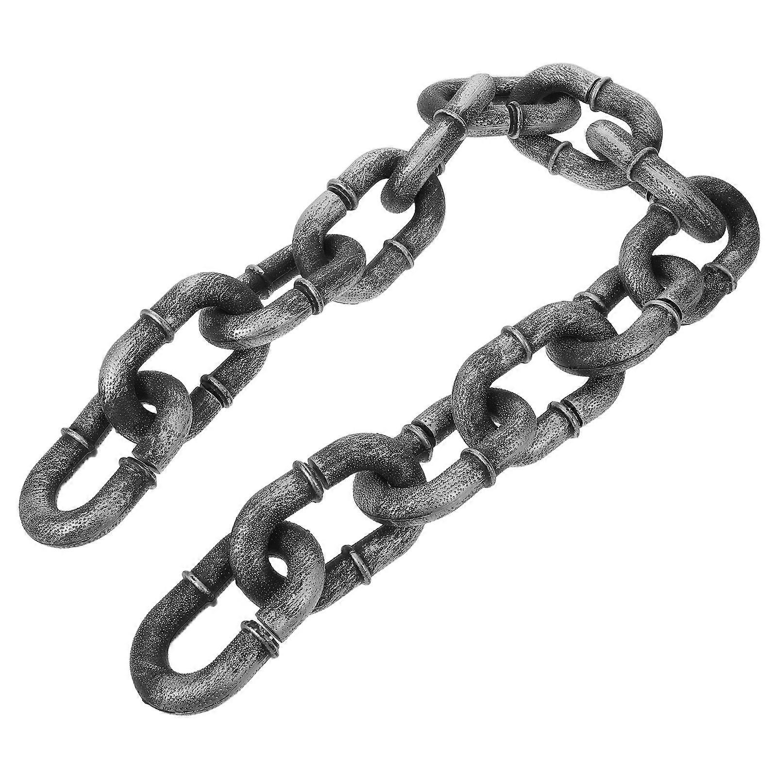 Halloween Chains Prop Plastic Chains for Decoration Silver Color