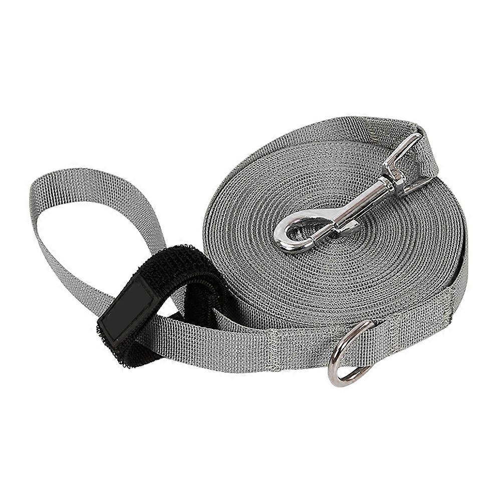 Pet Leash Rope Nylon Dog Training Pulling for Controlling 2Pcs Grey Strap