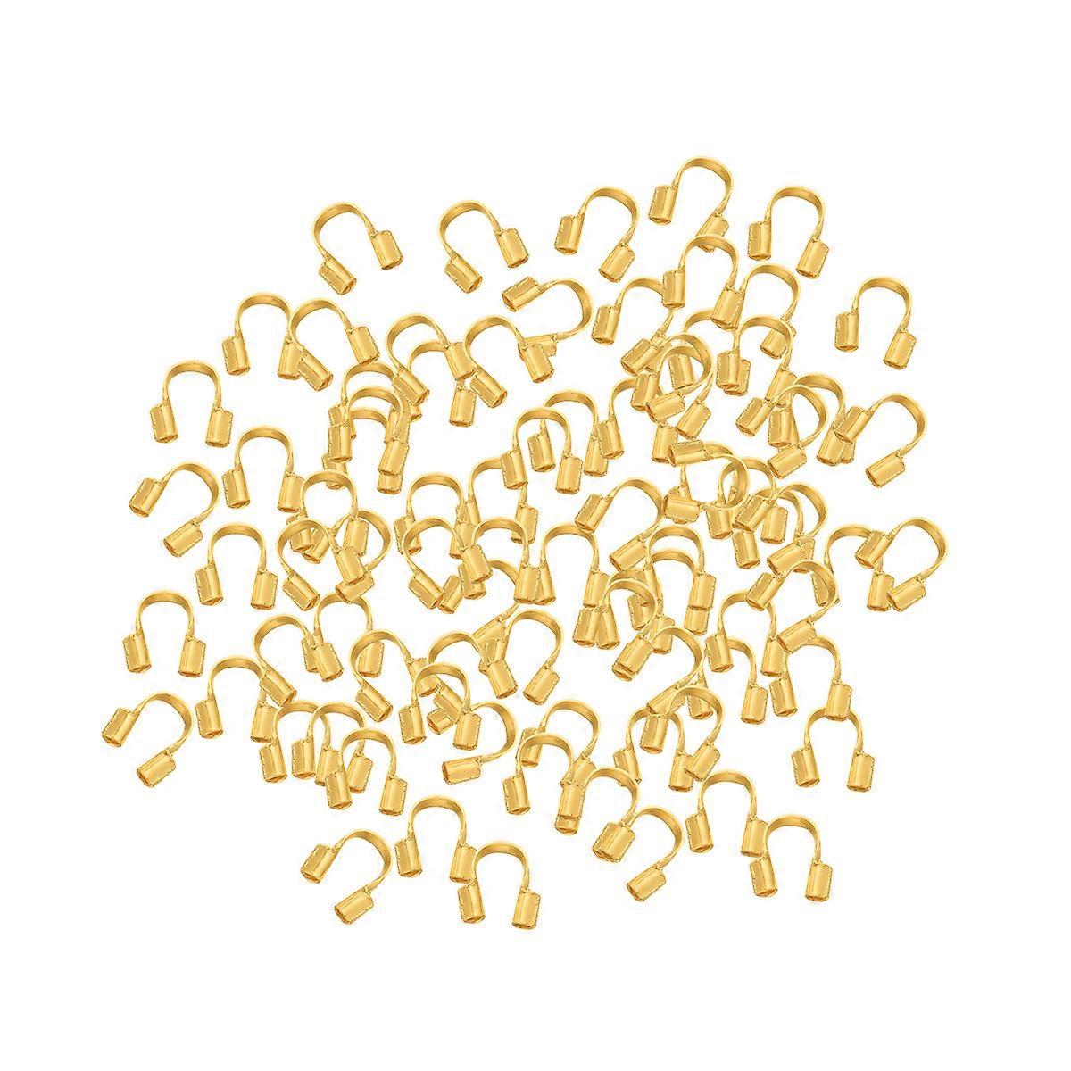 Copper Wire Guards U Shaped Wire Protectors for Necklace DIY 100Pcs