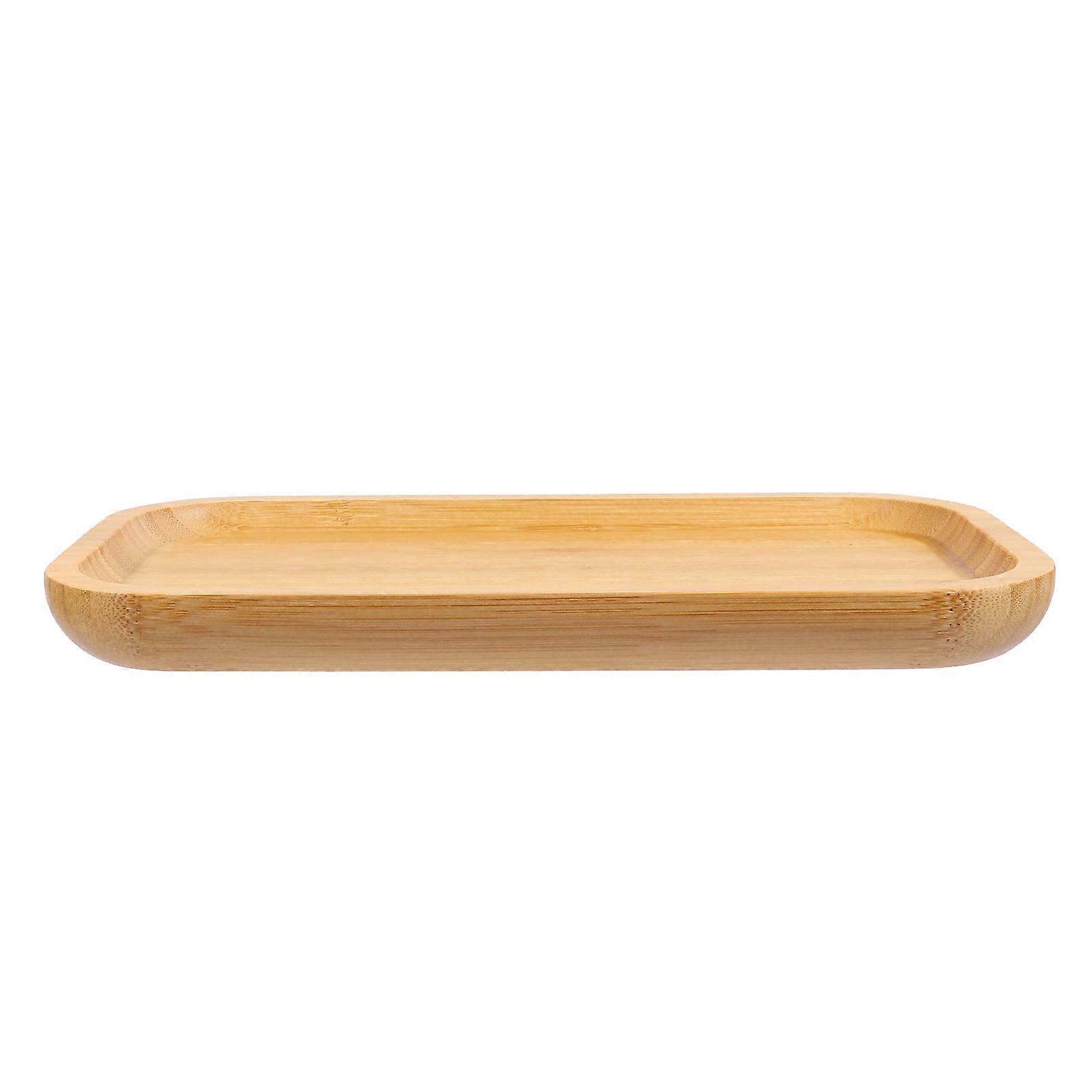 Beige Wooden Tray for Fruit Storage 1Pcs Serving Plate