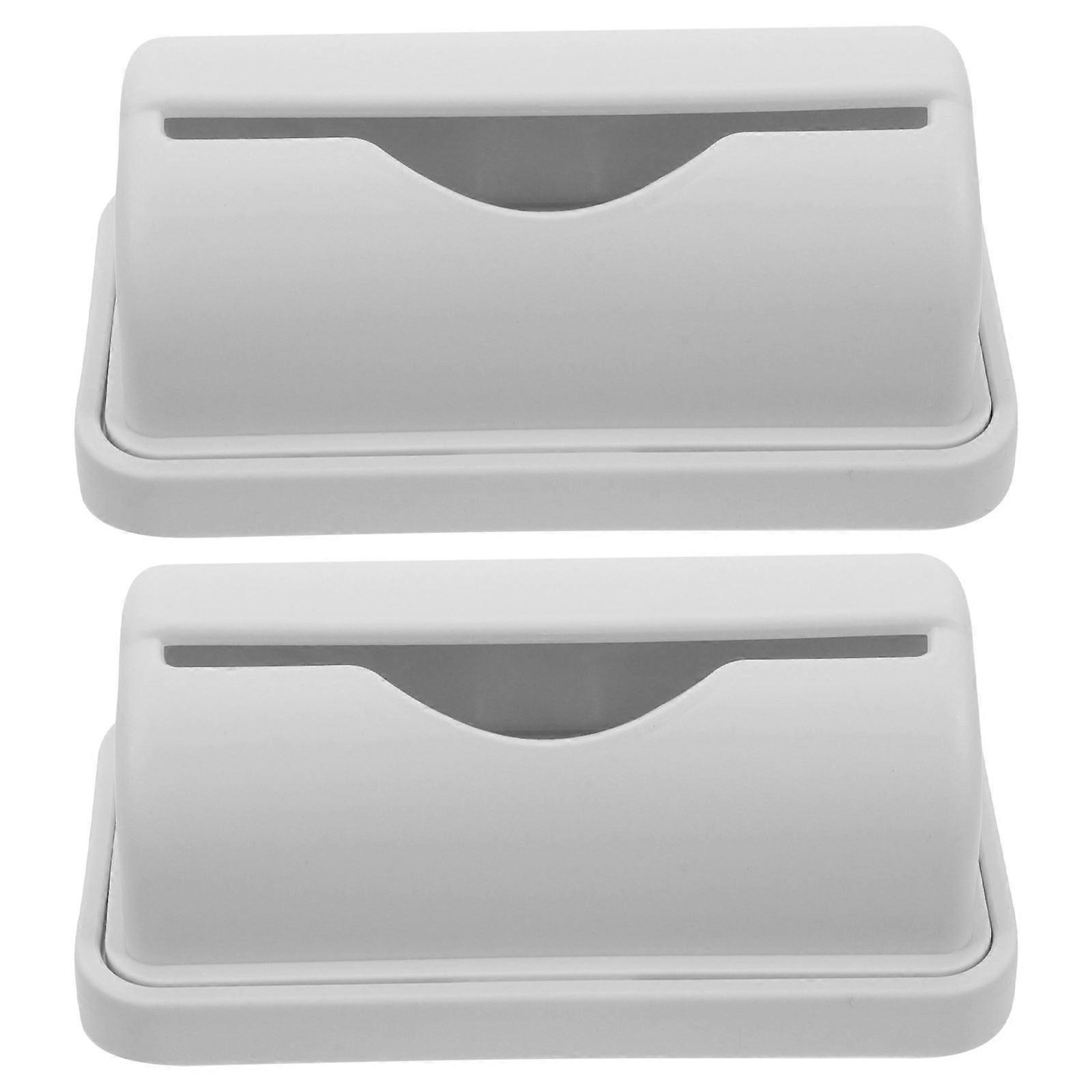 Trash Bag Holder Wall-Mounted Storage Box for Home 2Pcs Grey