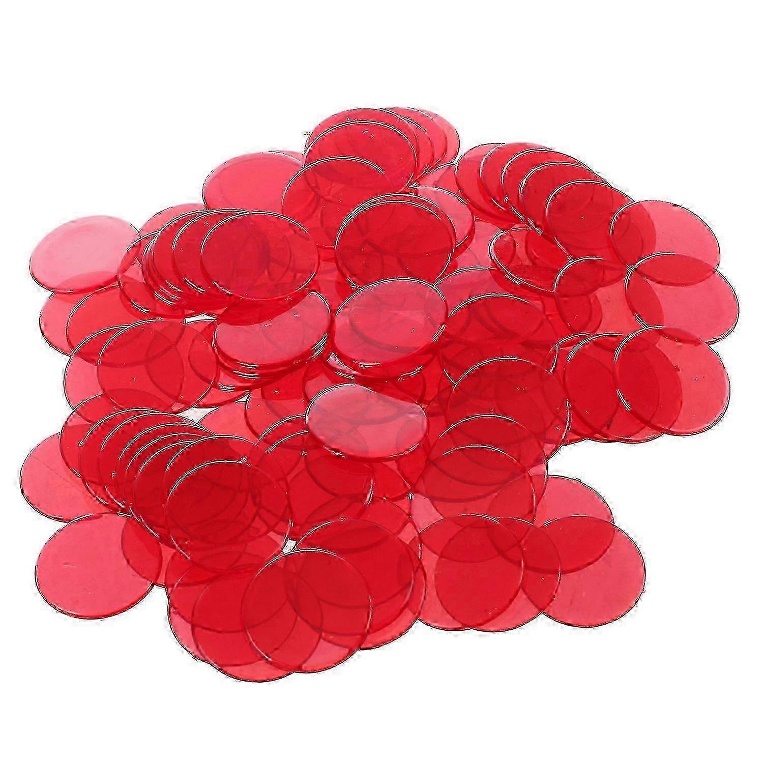 2025 100Pcs Clear Plastic Bingo Chips 1.9cm