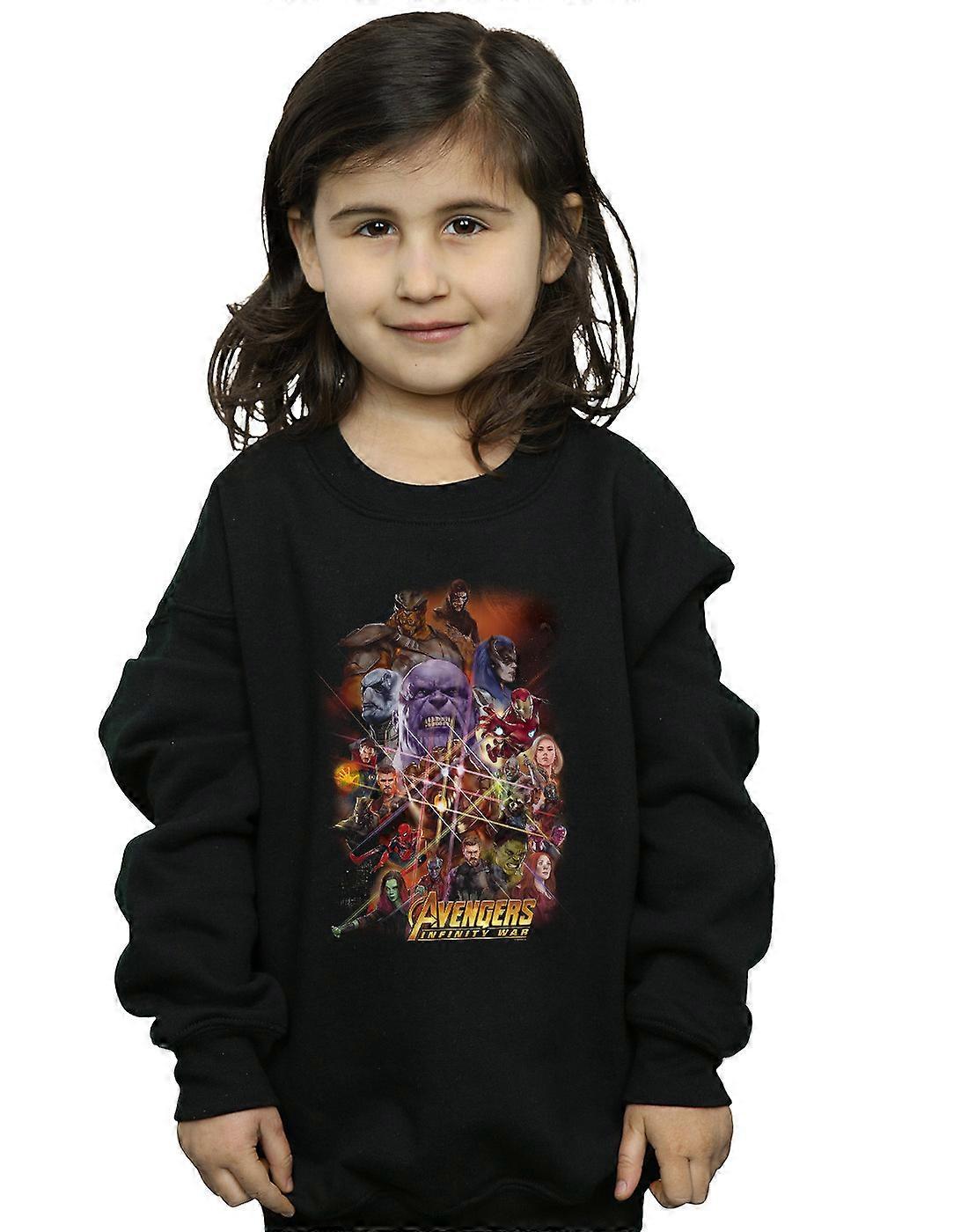 Marvel Girls Avengers Infinity War Character Poster Sweatshirt